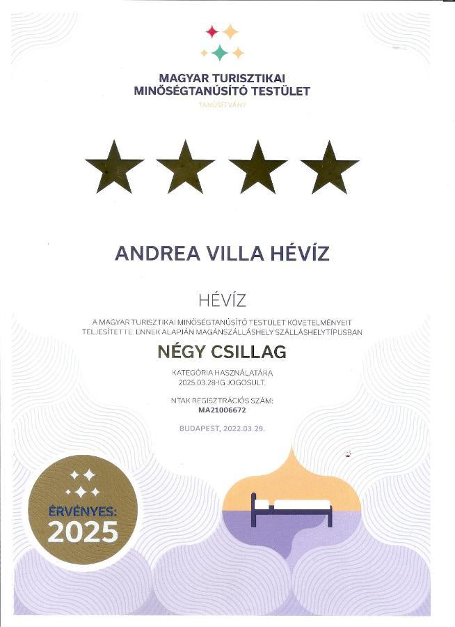 Andrea Villa Heviz I Balaton Eksteriør billede